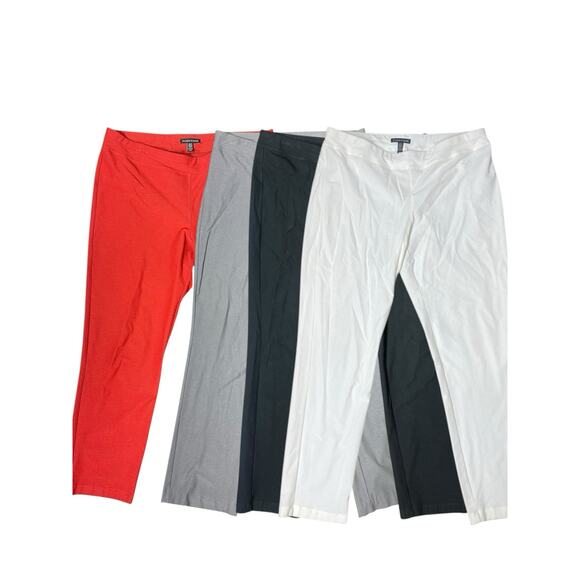 Lot of 4 Eileen Fisher Women's M Crepe Viscose Stretch Ankle Pull On Pants EUC - Picture 1 of 5